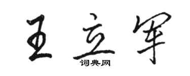 骆恒光王立军行书个性签名怎么写