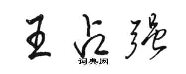 骆恒光王占强行书个性签名怎么写