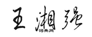 骆恒光王湘强行书个性签名怎么写