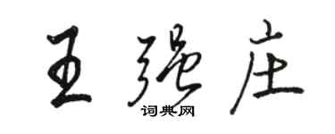 骆恒光王强庄行书个性签名怎么写