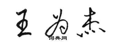 骆恒光王为杰行书个性签名怎么写