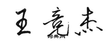 骆恒光王竞杰行书个性签名怎么写