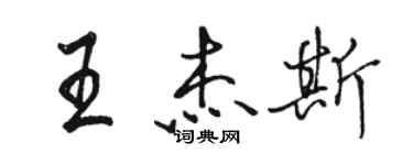 骆恒光王杰斯行书个性签名怎么写