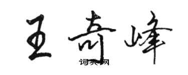 骆恒光王奇峰行书个性签名怎么写
