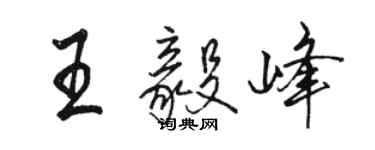 骆恒光王毅峰行书个性签名怎么写