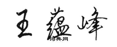 骆恒光王蕴峰行书个性签名怎么写