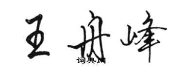骆恒光王舟峰行书个性签名怎么写