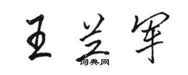 骆恒光王兰军行书个性签名怎么写