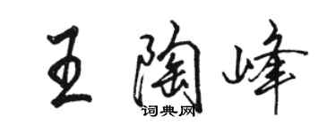 骆恒光王陶峰行书个性签名怎么写