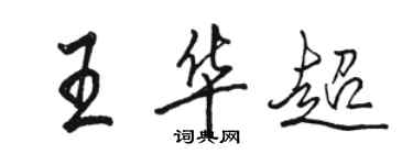 骆恒光王华超行书个性签名怎么写