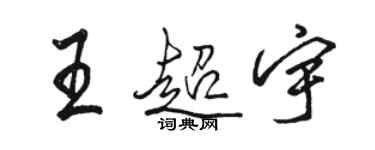 骆恒光王超宇行书个性签名怎么写