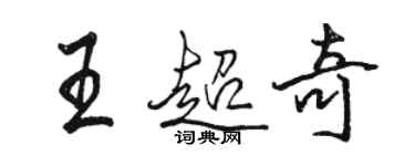 骆恒光王超奇行书个性签名怎么写