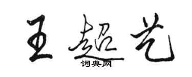 骆恒光王超艺行书个性签名怎么写