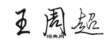 骆恒光王周超行书个性签名怎么写