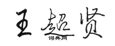 骆恒光王超贤行书个性签名怎么写