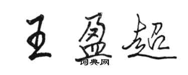骆恒光王盈超行书个性签名怎么写