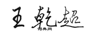 骆恒光王乾超行书个性签名怎么写