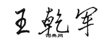 骆恒光王乾军行书个性签名怎么写