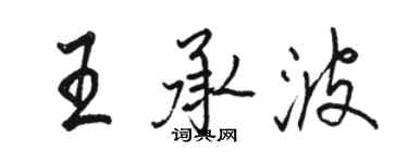 骆恒光王承波行书个性签名怎么写