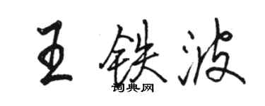 骆恒光王铁波行书个性签名怎么写