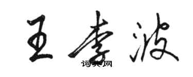 骆恒光王李波行书个性签名怎么写
