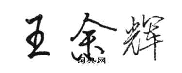 骆恒光王余辉行书个性签名怎么写