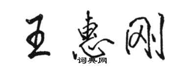 骆恒光王惠刚行书个性签名怎么写