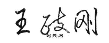 骆恒光王政刚行书个性签名怎么写