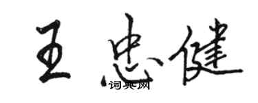 骆恒光王忠健行书个性签名怎么写
