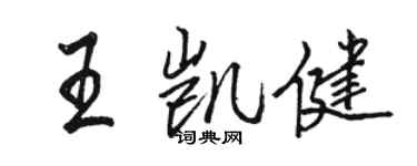 骆恒光王凯健行书个性签名怎么写