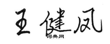 骆恒光王健凤行书个性签名怎么写