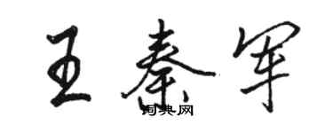 骆恒光王秦军行书个性签名怎么写