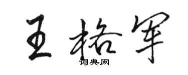 骆恒光王格军行书个性签名怎么写