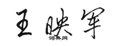 骆恒光王映军行书个性签名怎么写