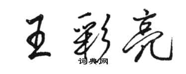 骆恒光王彩亮行书个性签名怎么写