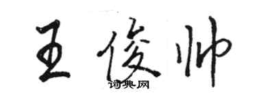 骆恒光王俊帅行书个性签名怎么写