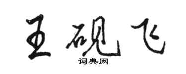 骆恒光王砚飞行书个性签名怎么写