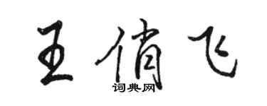 骆恒光王俏飞行书个性签名怎么写