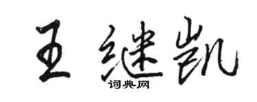骆恒光王继凯行书个性签名怎么写