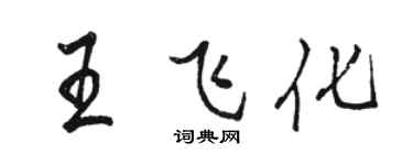 骆恒光王飞化行书个性签名怎么写