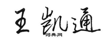 骆恒光王凯通行书个性签名怎么写