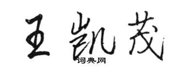 骆恒光王凯茂行书个性签名怎么写