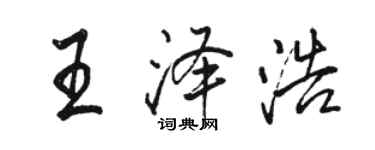 骆恒光王泽浩行书个性签名怎么写