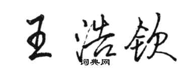骆恒光王浩钦行书个性签名怎么写