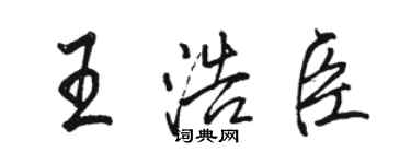 骆恒光王浩臣行书个性签名怎么写