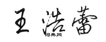 骆恒光王浩蕾行书个性签名怎么写