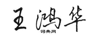 骆恒光王鸿华行书个性签名怎么写