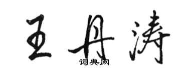 骆恒光王丹涛行书个性签名怎么写