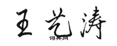 骆恒光王艺涛行书个性签名怎么写