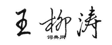骆恒光王柳涛行书个性签名怎么写